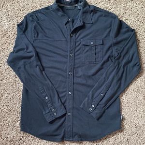 DKNY JEANS navy knit button down shirt jacket